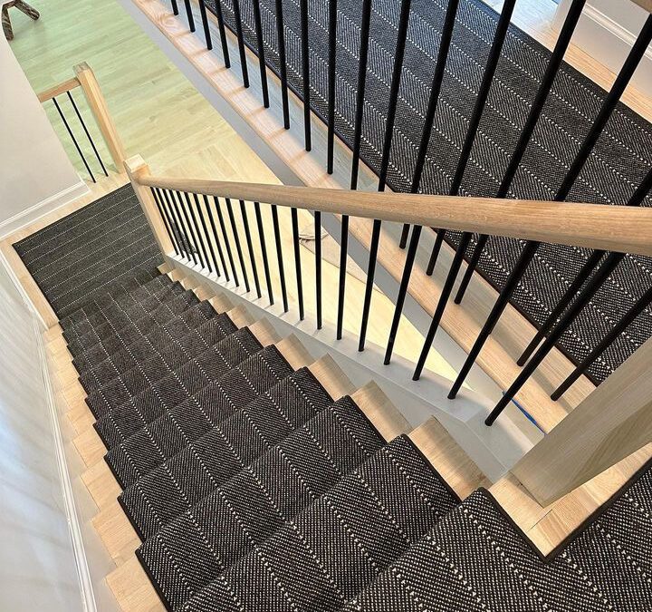 Modern Stairwell with Tailored Runner