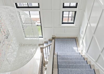 Paneled Foyer with Navy Runner